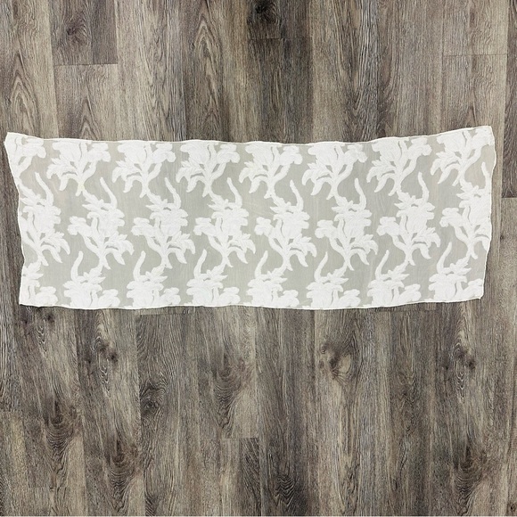 henri bendel Accessories - Henri Bendel White Sheer Lace Floral Scarf Wrap Shawl
